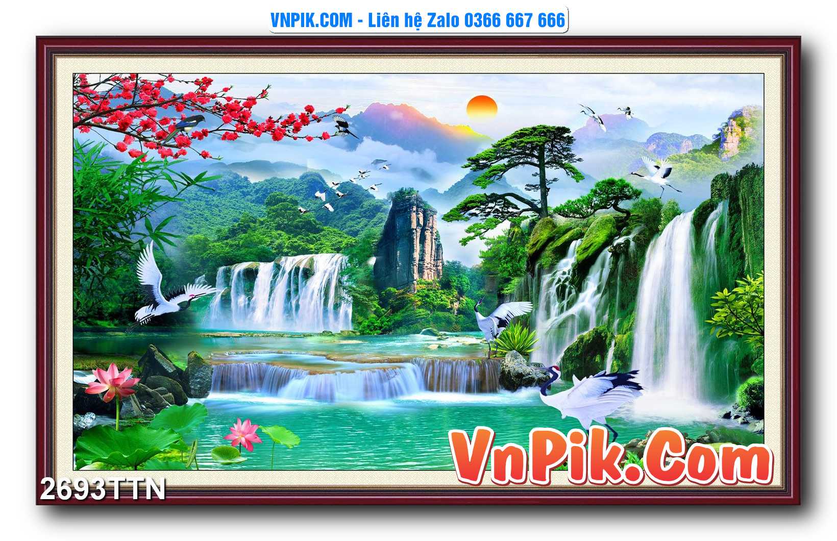 Tranh thác nước – Tranh phong thủy – Tranh treo tường mã 2693TTN