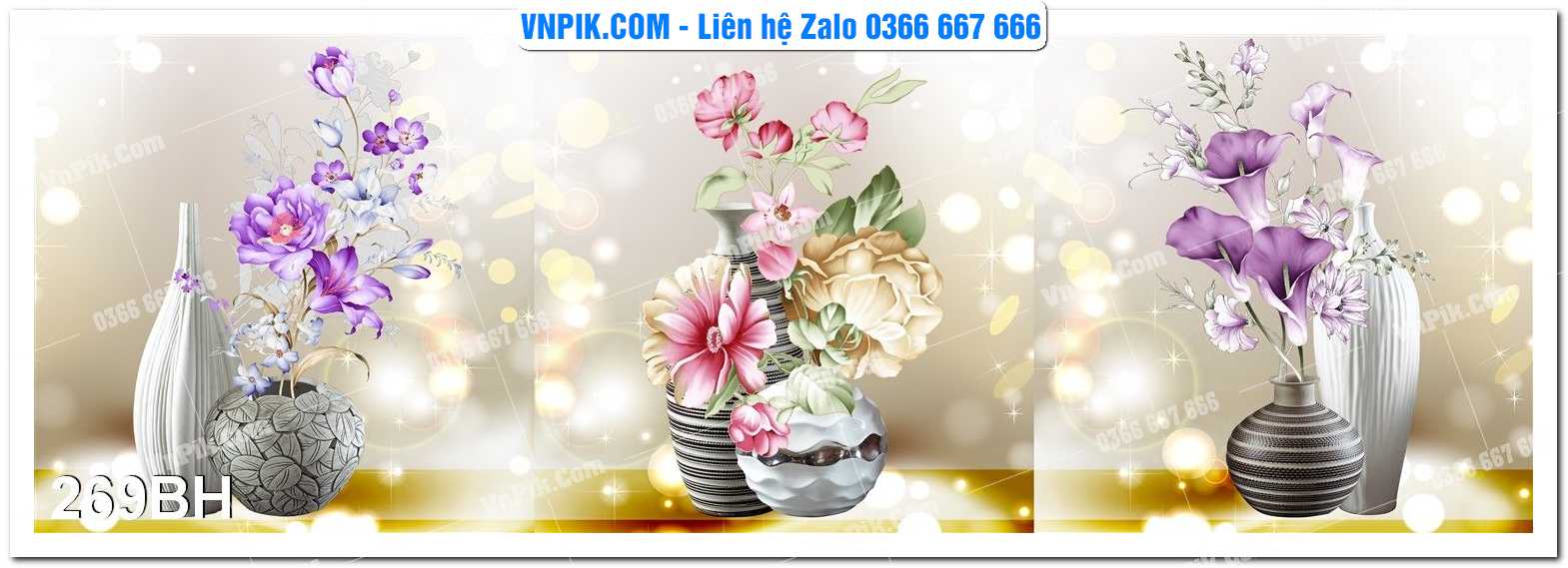 Tranh bình hoa nghệ thuật 269BH