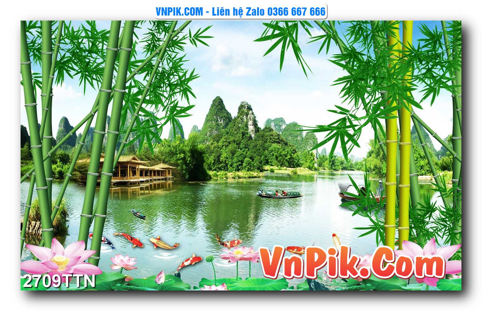 Tranh thác nước – Tranh phong thủy – Tranh treo tường mã 2709TTN