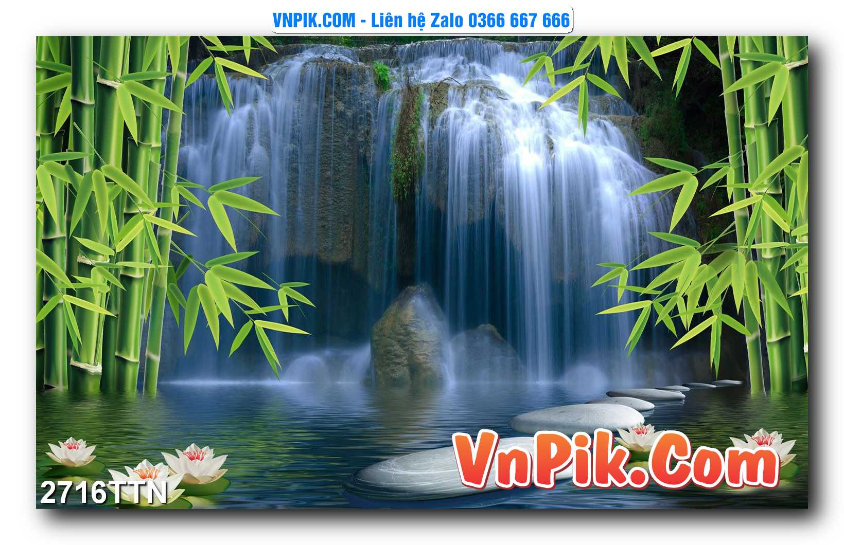 Tranh thác nước – Tranh phong thủy – Tranh treo tường mã 2716TTN