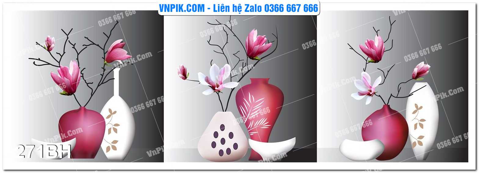 Tranh bình hoa nghệ thuật 271BH