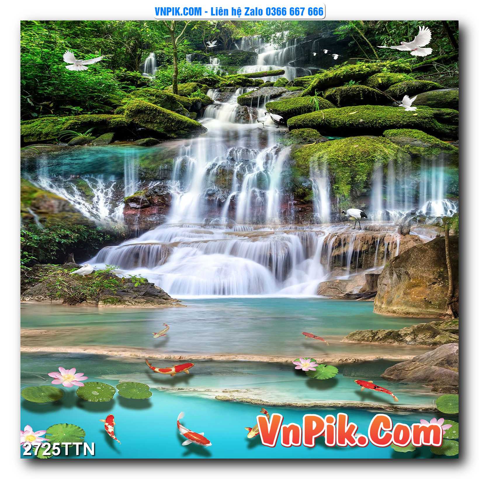 Tranh thác nước – Tranh phong thủy – Tranh treo tường mã 2725TTN