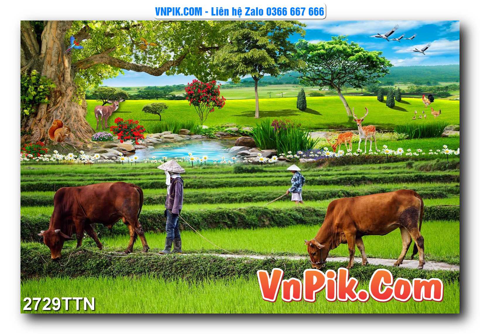 Tranh thác nước – Tranh phong thủy – Tranh treo tường mã 2729TTN
