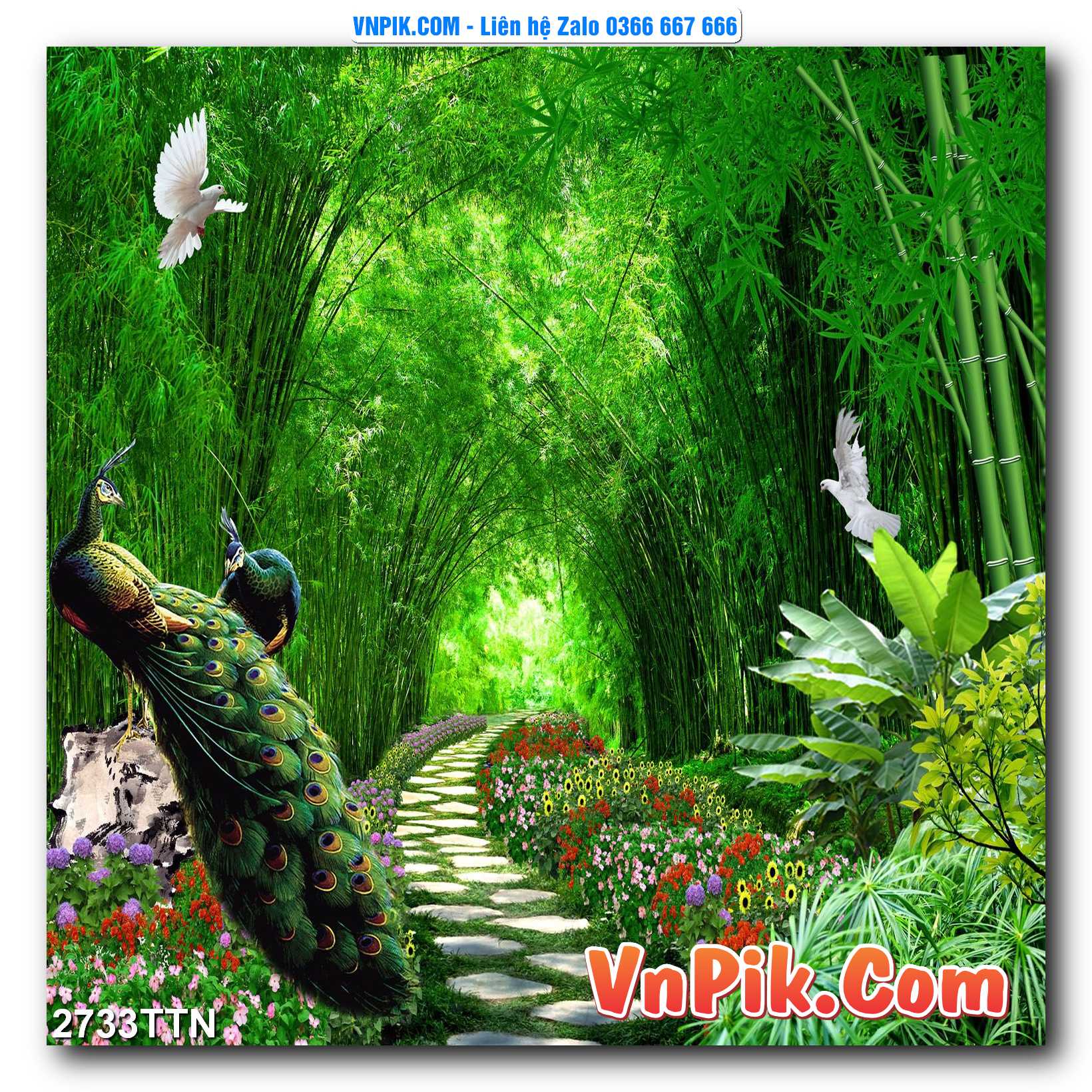 Tranh thác nước – Tranh phong thủy – Tranh treo tường mã 2733TTN