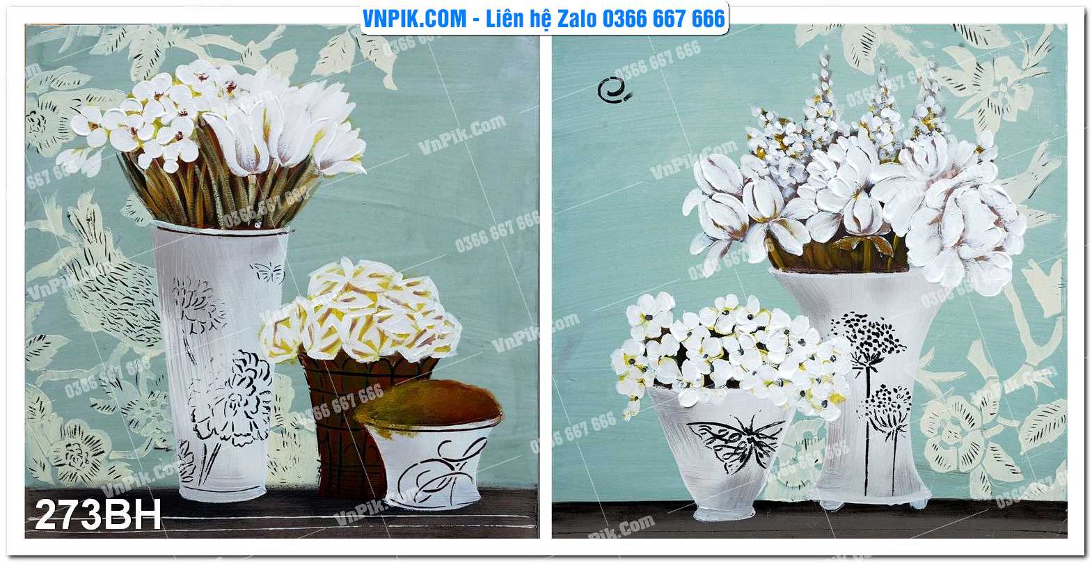 Tranh bình hoa nghệ thuật 273BH