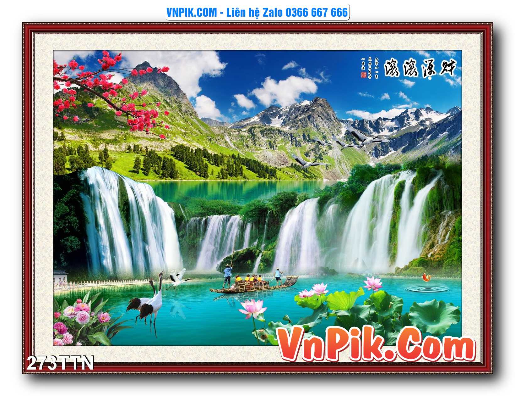 Tranh thác nước – Tranh phong thủy – Tranh treo tường mã 273TTN