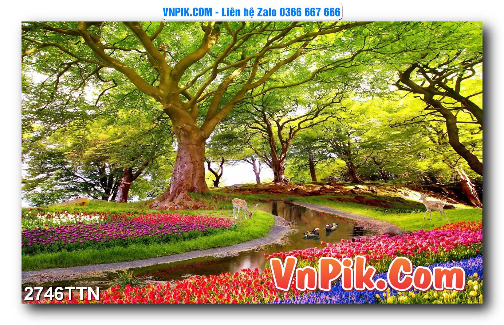 Tranh thác nước – Tranh phong thủy – Tranh treo tường mã 2746TTN