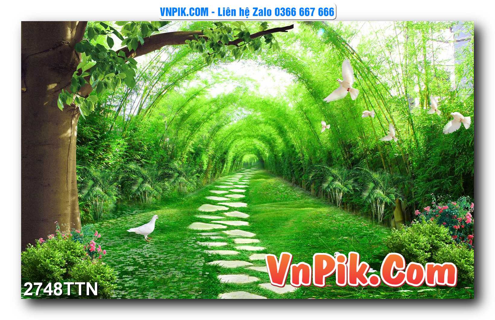 Tranh thác nước – Tranh phong thủy – Tranh treo tường mã 2748TTN