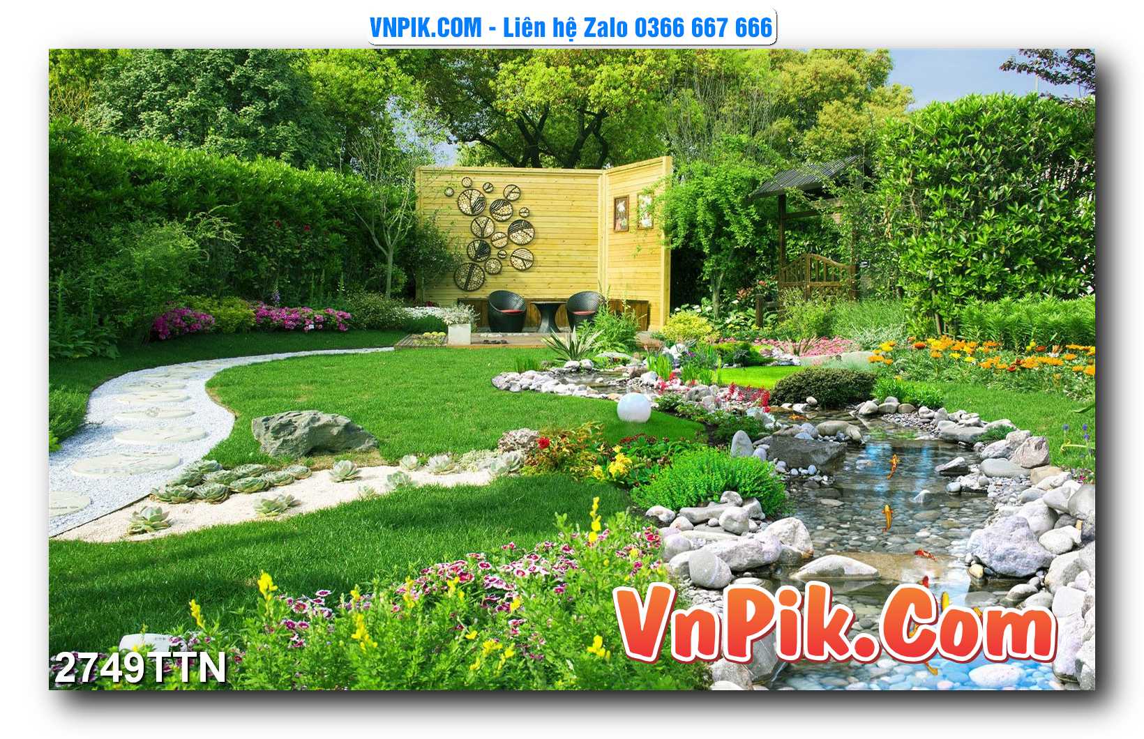 Tranh thác nước – Tranh phong thủy – Tranh treo tường mã 2749TTN