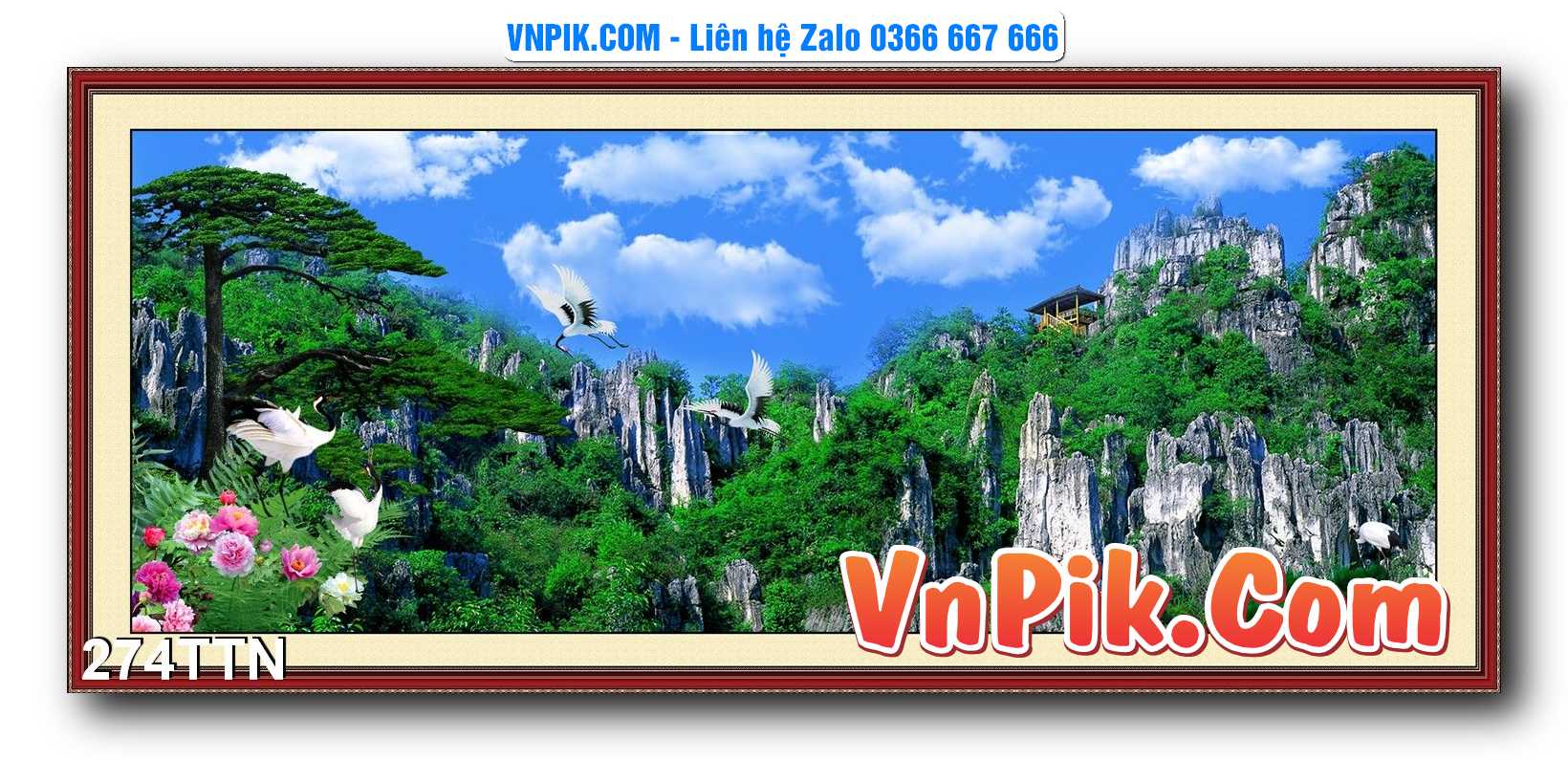 Tranh thác nước – Tranh phong thủy – Tranh treo tường mã 274TTN