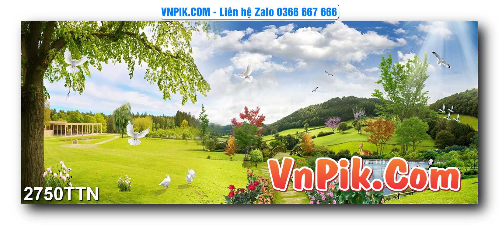 Tranh thác nước – Tranh phong thủy – Tranh treo tường mã 2750TTN