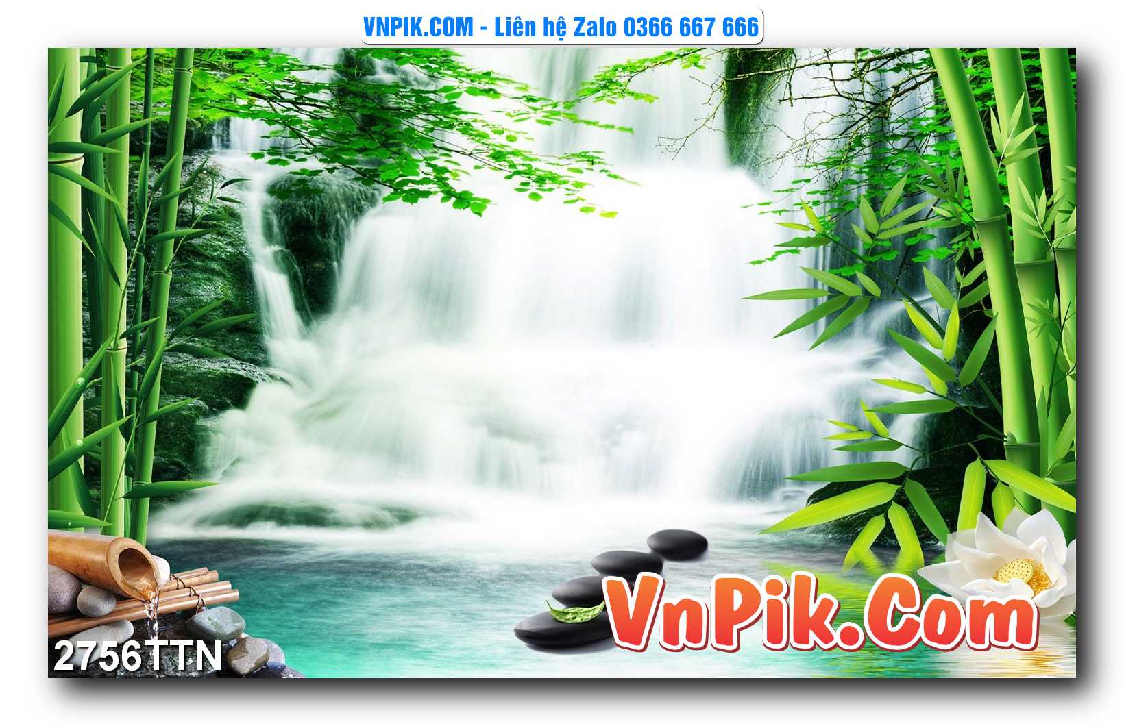 Tranh thác nước – Tranh phong thủy – Tranh treo tường mã 2756TTN