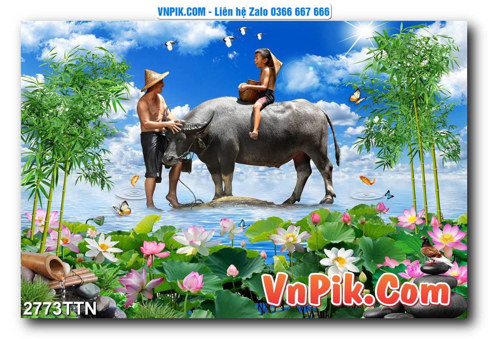 Tranh thác nước – Tranh phong thủy – Tranh treo tường mã 2773TTN