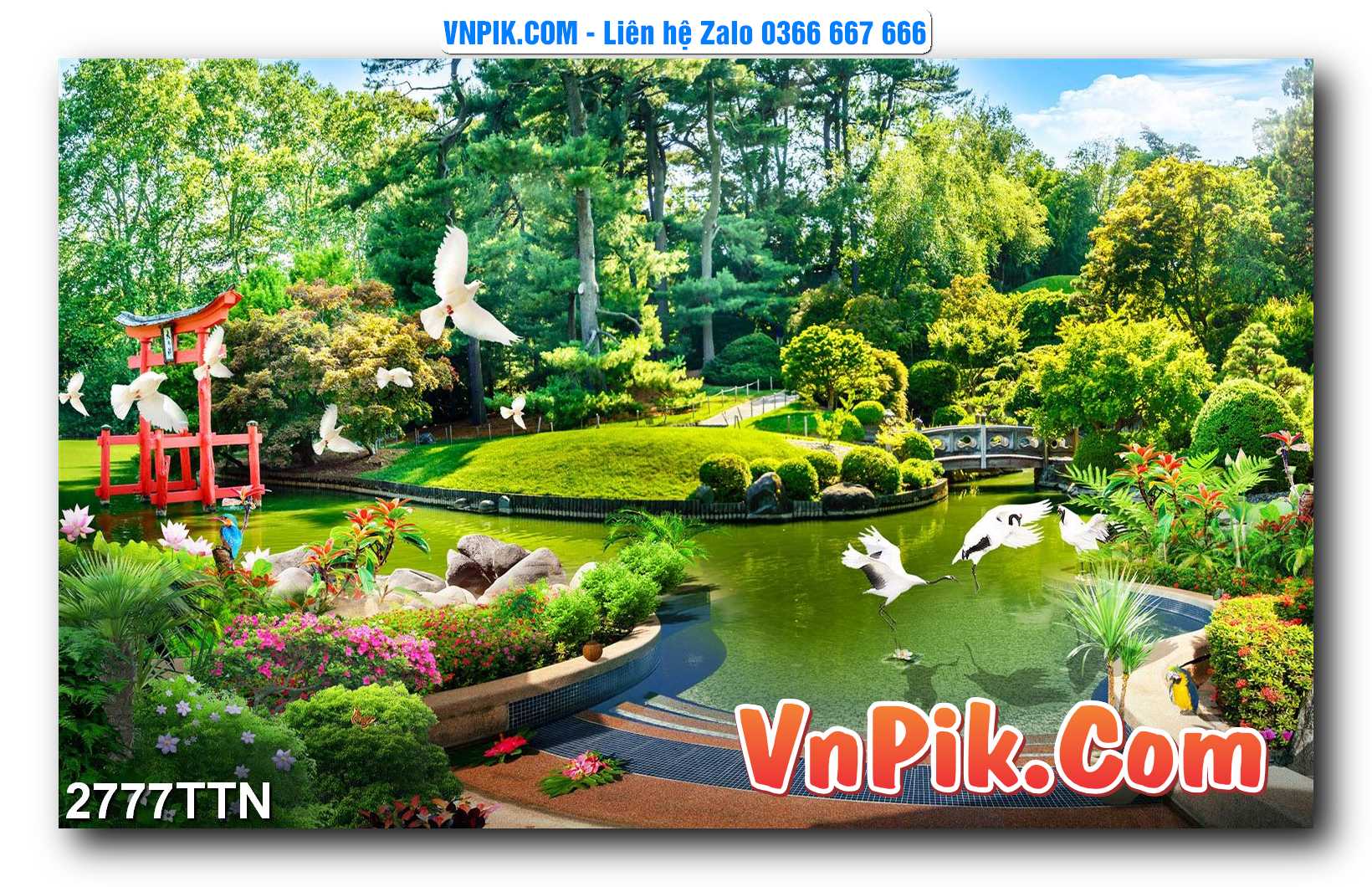 Tranh thác nước – Tranh phong thủy – Tranh treo tường mã 2777TTN