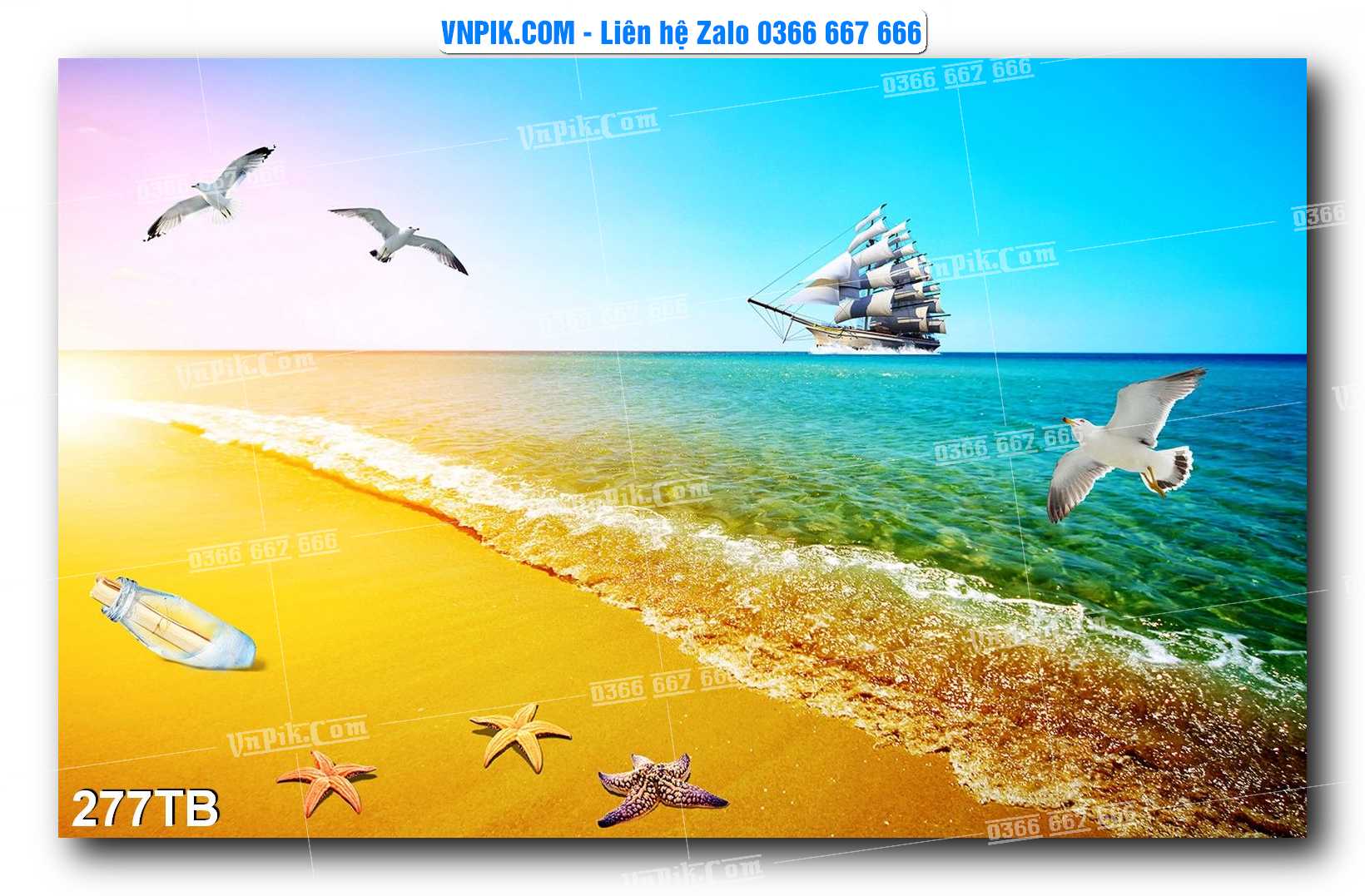 Tranh thuận buồm xuôi gió file PSD mẫu 277TB