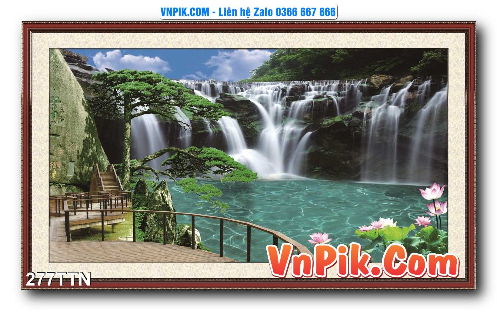 Tranh thác nước – Tranh phong thủy – Tranh treo tường mã 277TTN
