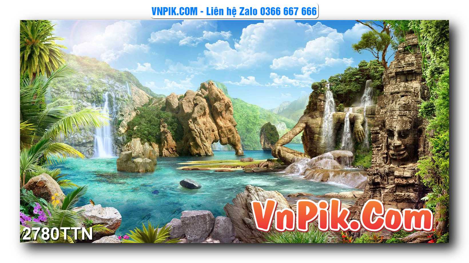 Tranh thác nước – Tranh phong thủy – Tranh treo tường mã 2780TTN