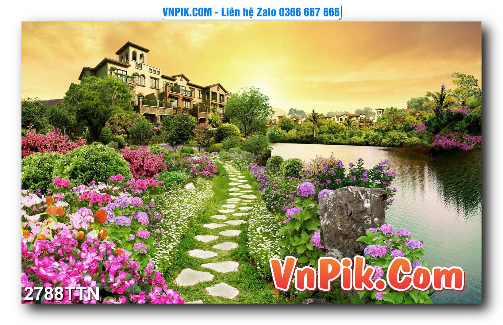 Tranh thác nước – Tranh phong thủy – Tranh treo tường mã 2788TTN