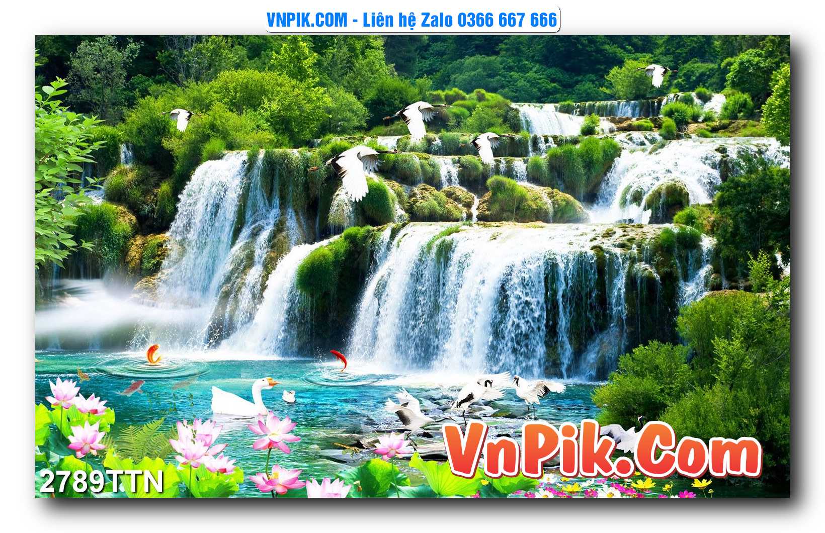 Tranh thác nước – Tranh phong thủy – Tranh treo tường mã 2789TTN