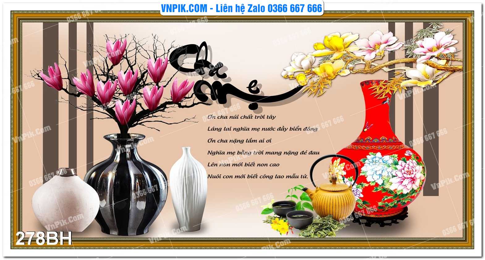 Tranh bình hoa nghệ thuật 278BH