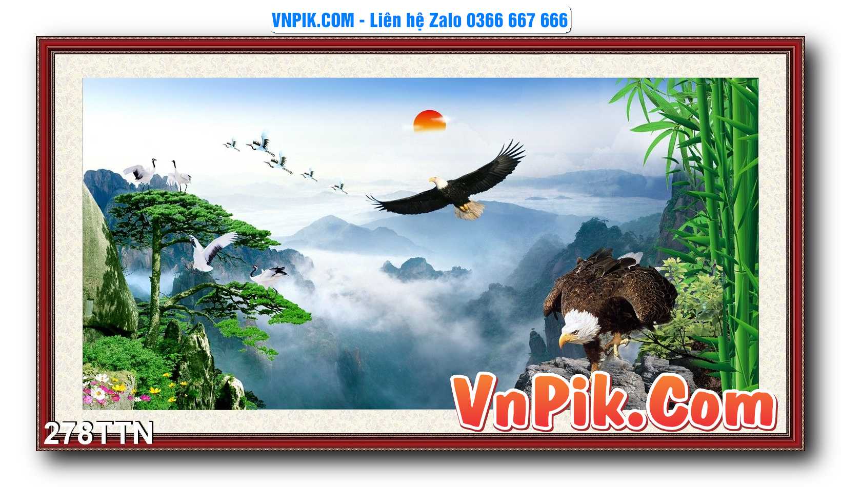 Tranh thác nước – Tranh phong thủy – Tranh treo tường mã 278TTN