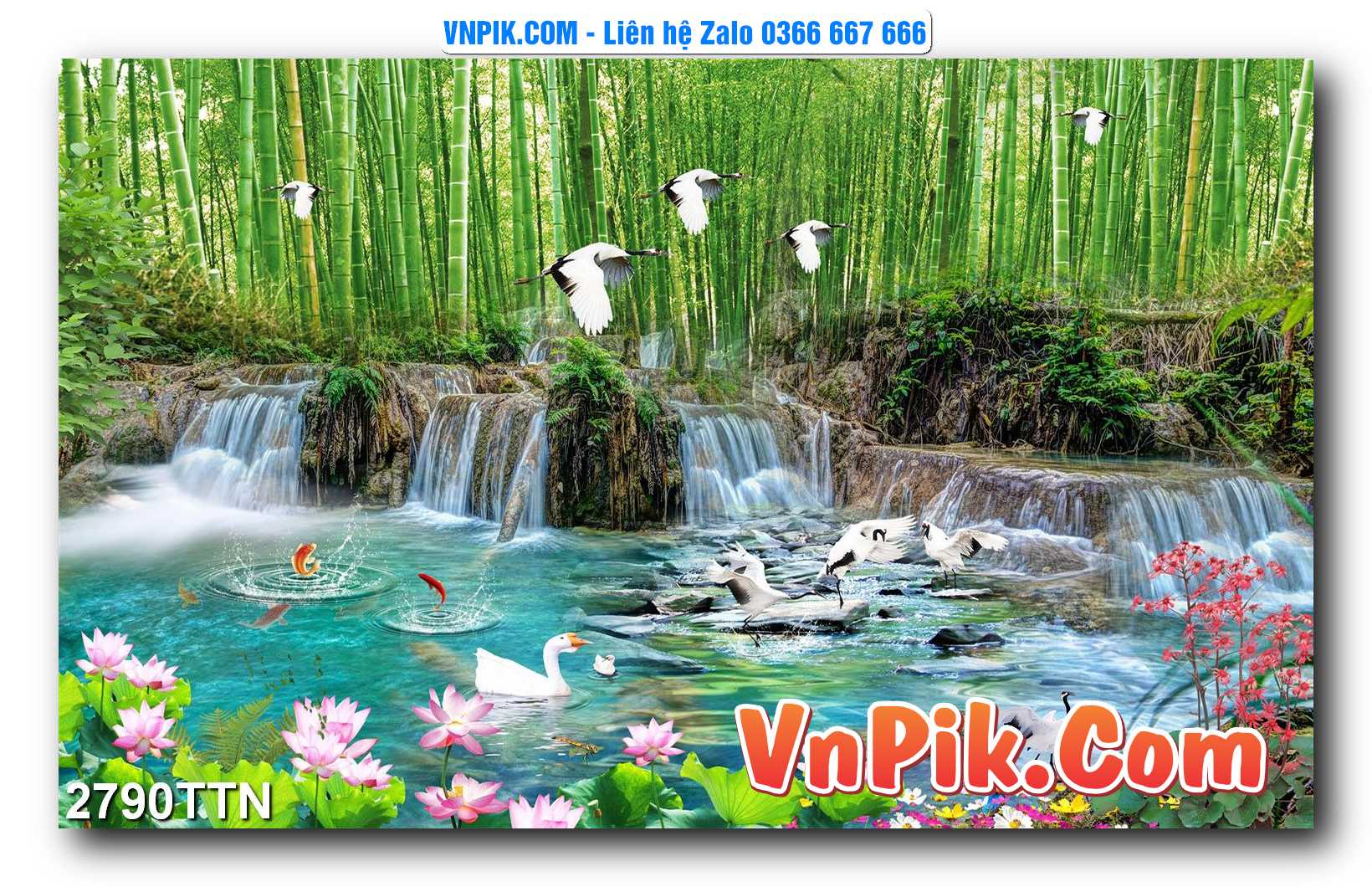 Tranh thác nước – Tranh phong thủy – Tranh treo tường mã 2790TTN