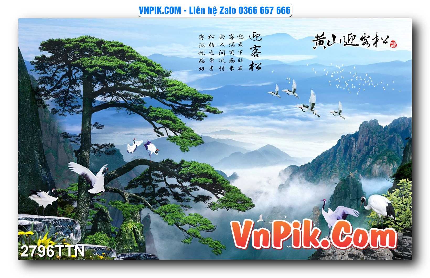 Tranh thác nước – Tranh phong thủy – Tranh treo tường mã 2796TTN
