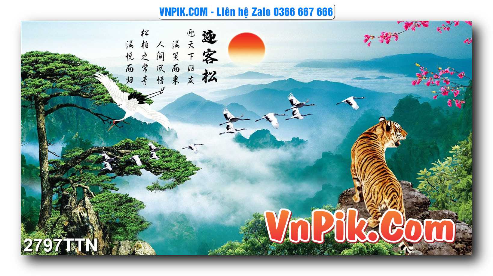 Tranh thác nước – Tranh phong thủy – Tranh treo tường mã 2797TTN