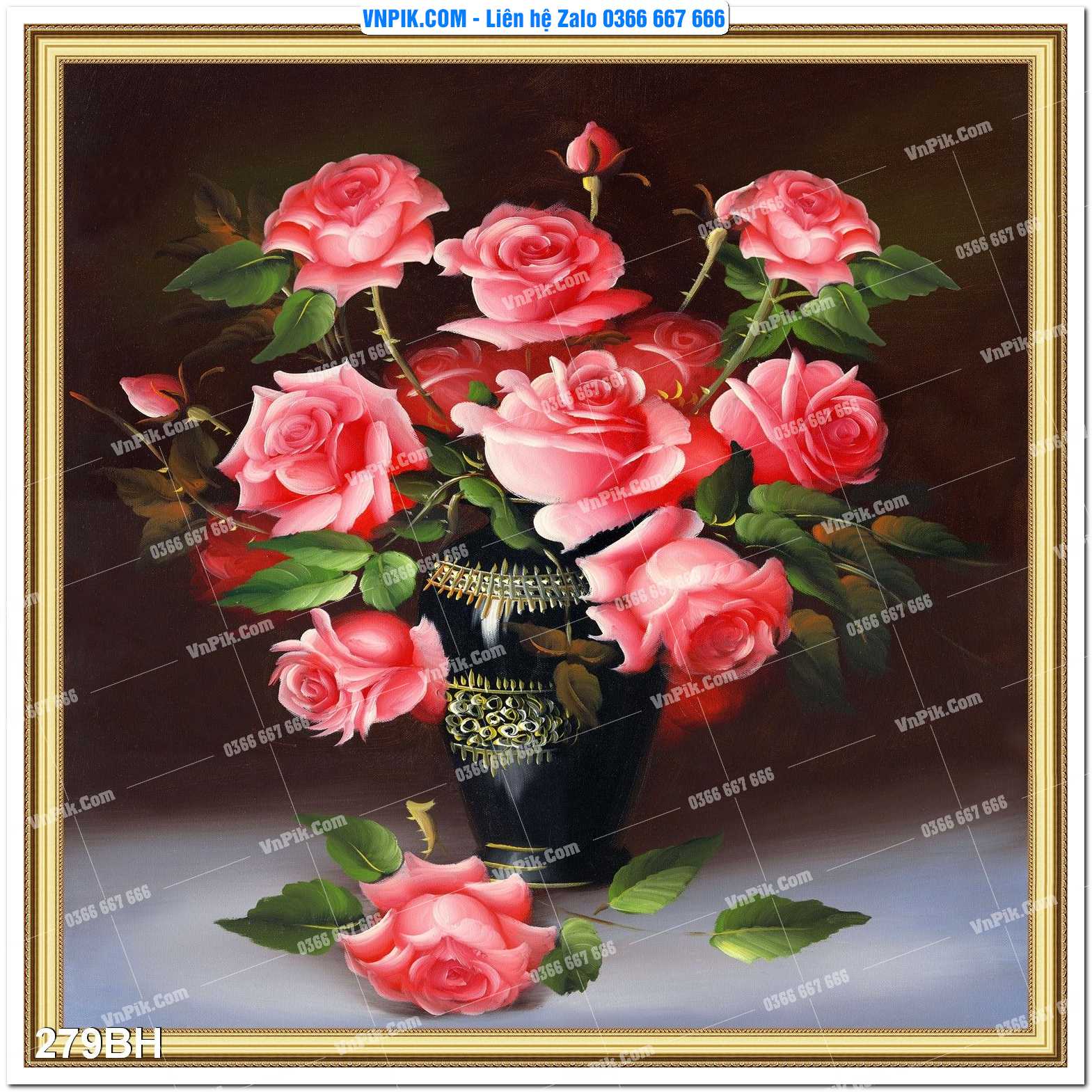 Tranh bình hoa nghệ thuật 279BH