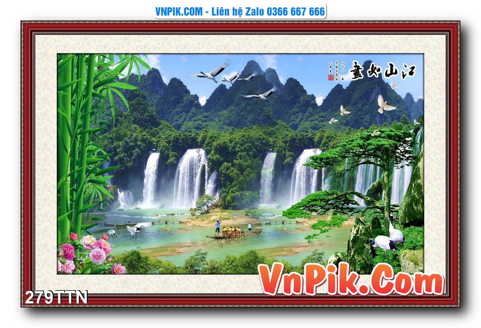 Tranh thác nước – Tranh phong thủy – Tranh treo tường mã 279TTN