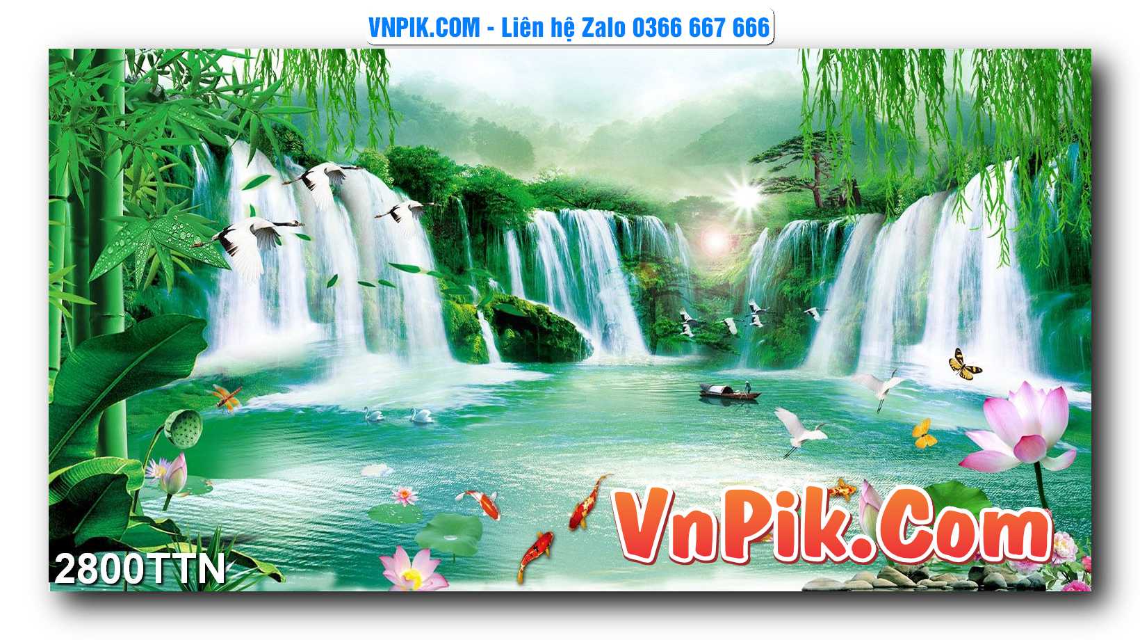 Tranh thác nước – Tranh phong thủy – Tranh treo tường mã 2800TTN