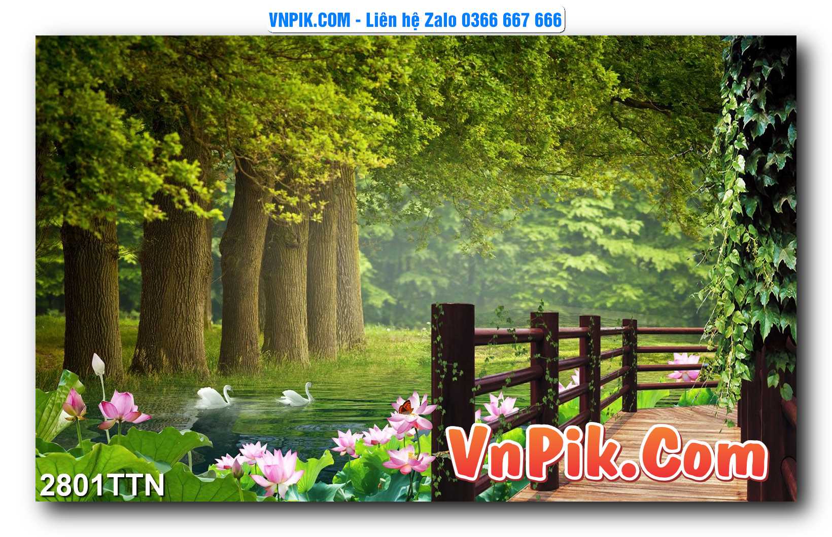 Tranh thác nước – Tranh phong thủy – Tranh treo tường mã 2801TTN