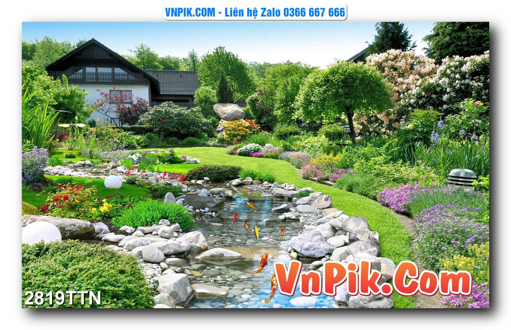 Tranh thác nước – Tranh phong thủy – Tranh treo tường mã 2819TTN