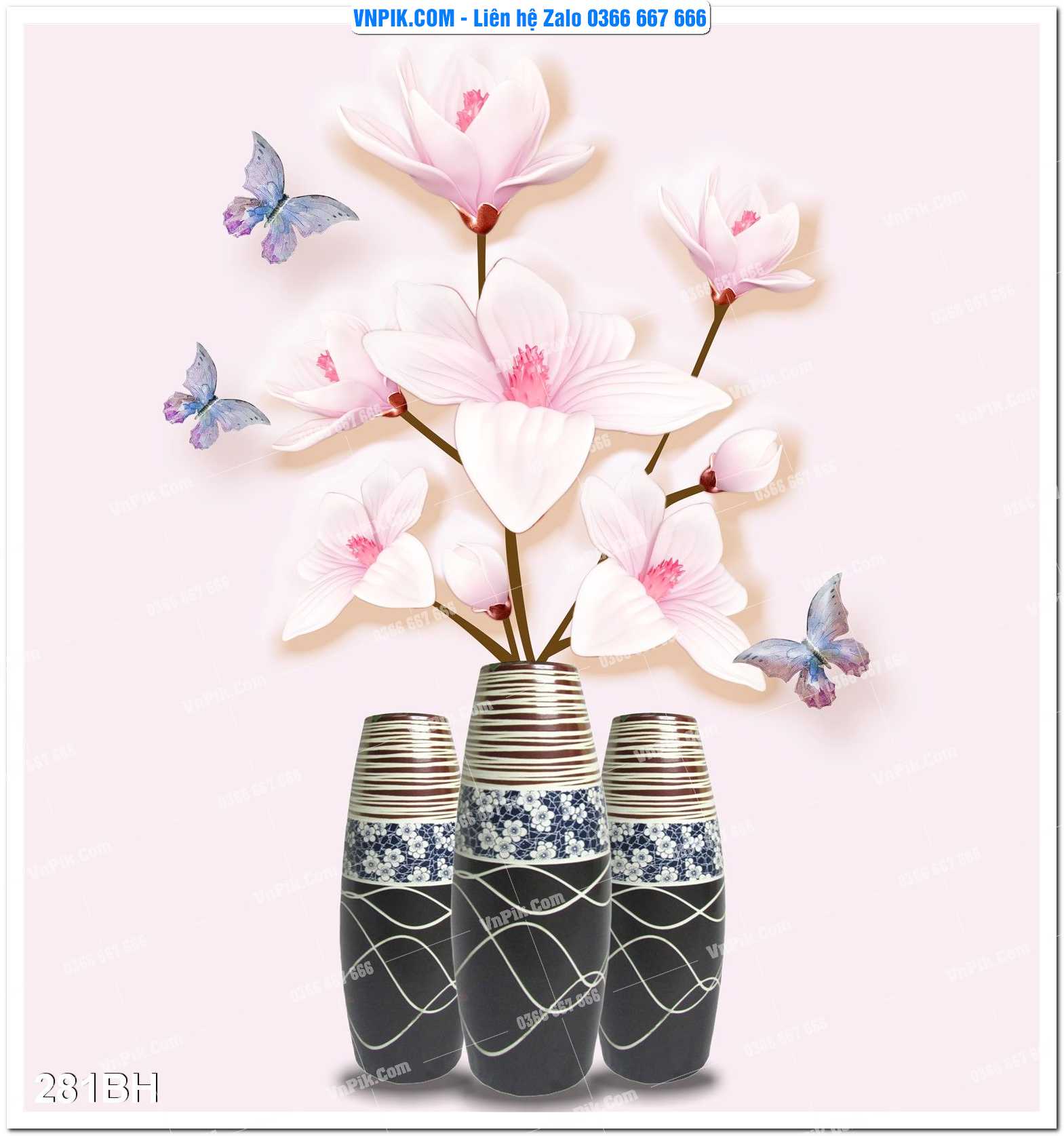 Tranh bình hoa nghệ thuật 281BH
