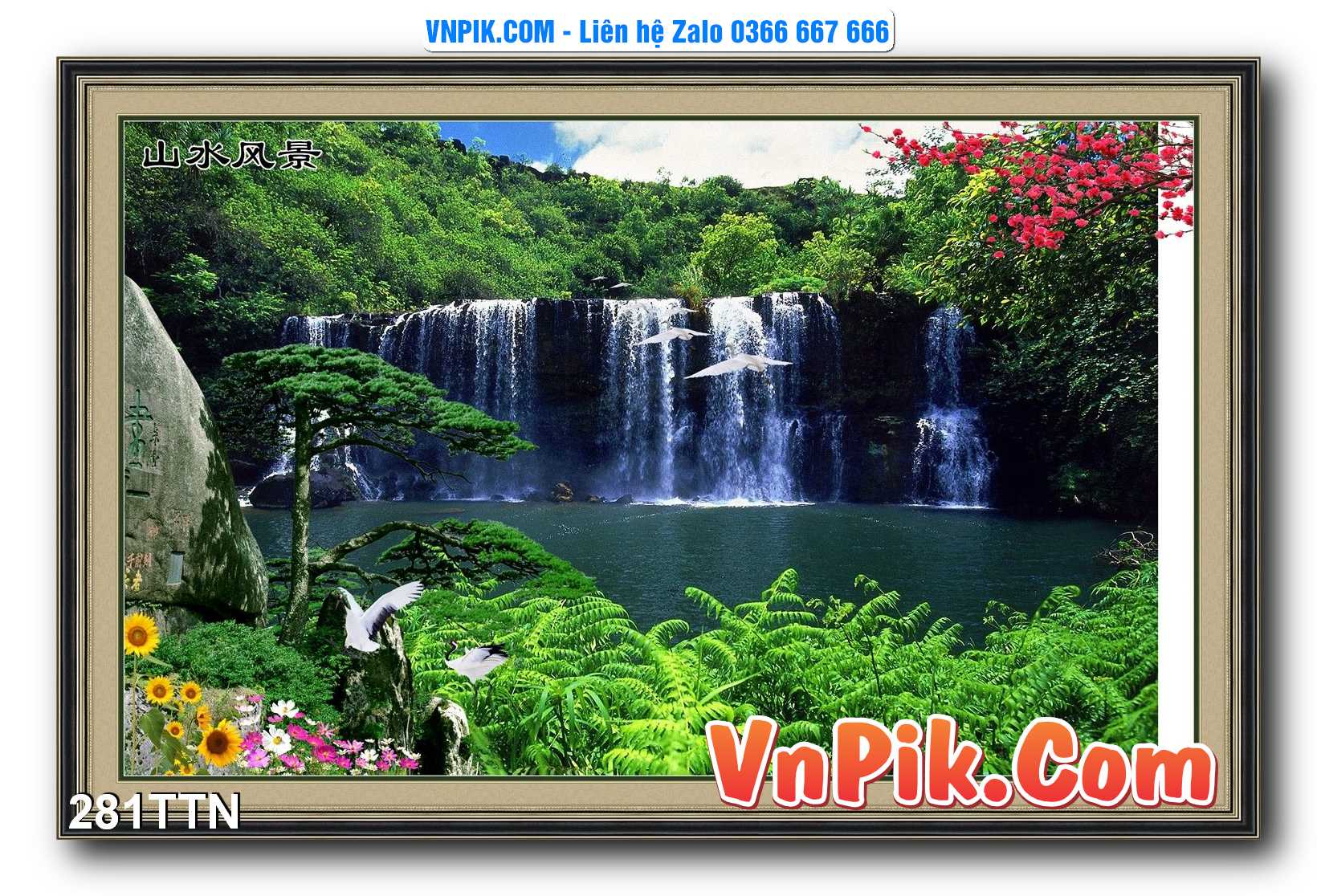 Tranh thác nước – Tranh phong thủy – Tranh treo tường mã 281TTN