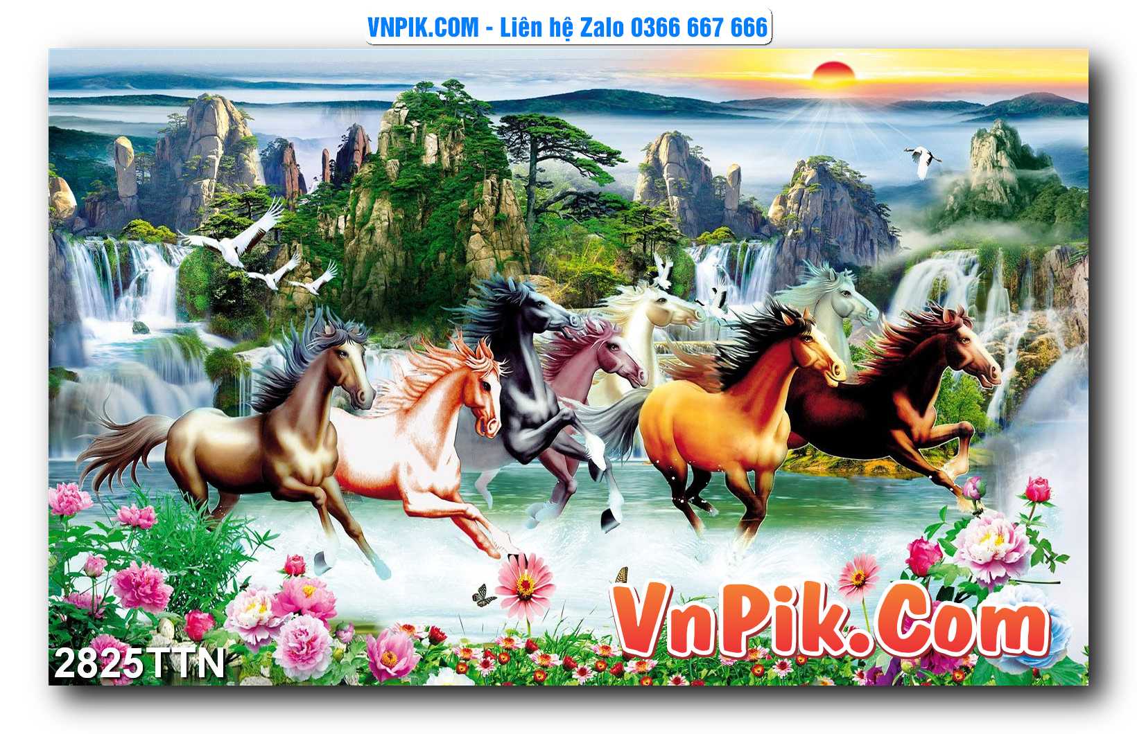 Tranh thác nước – Tranh phong thủy – Tranh treo tường mã 2825TTN