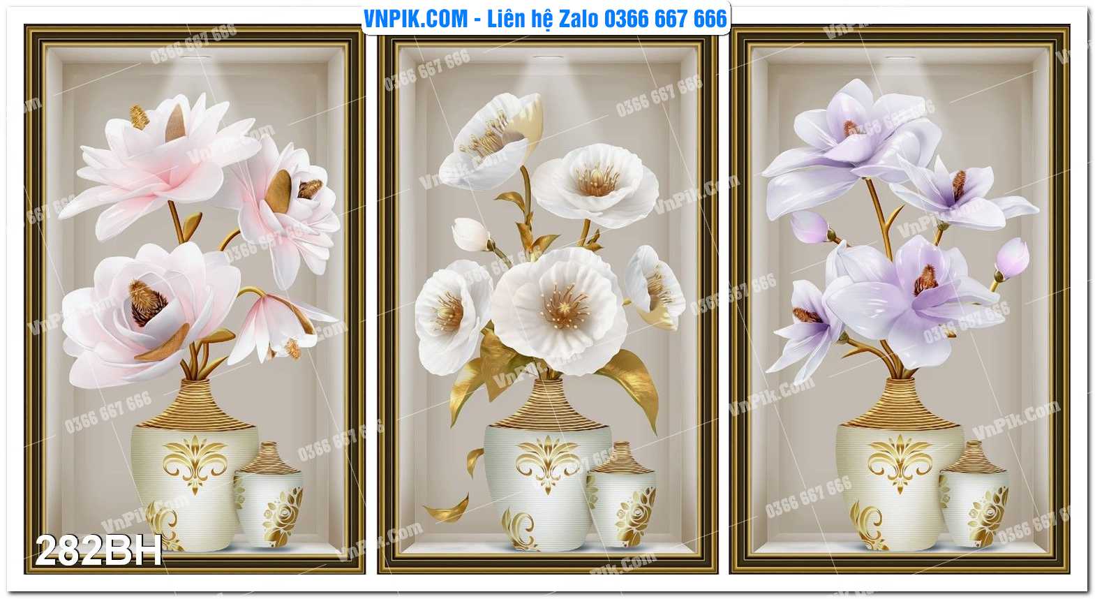 Tranh bình hoa nghệ thuật 282BH