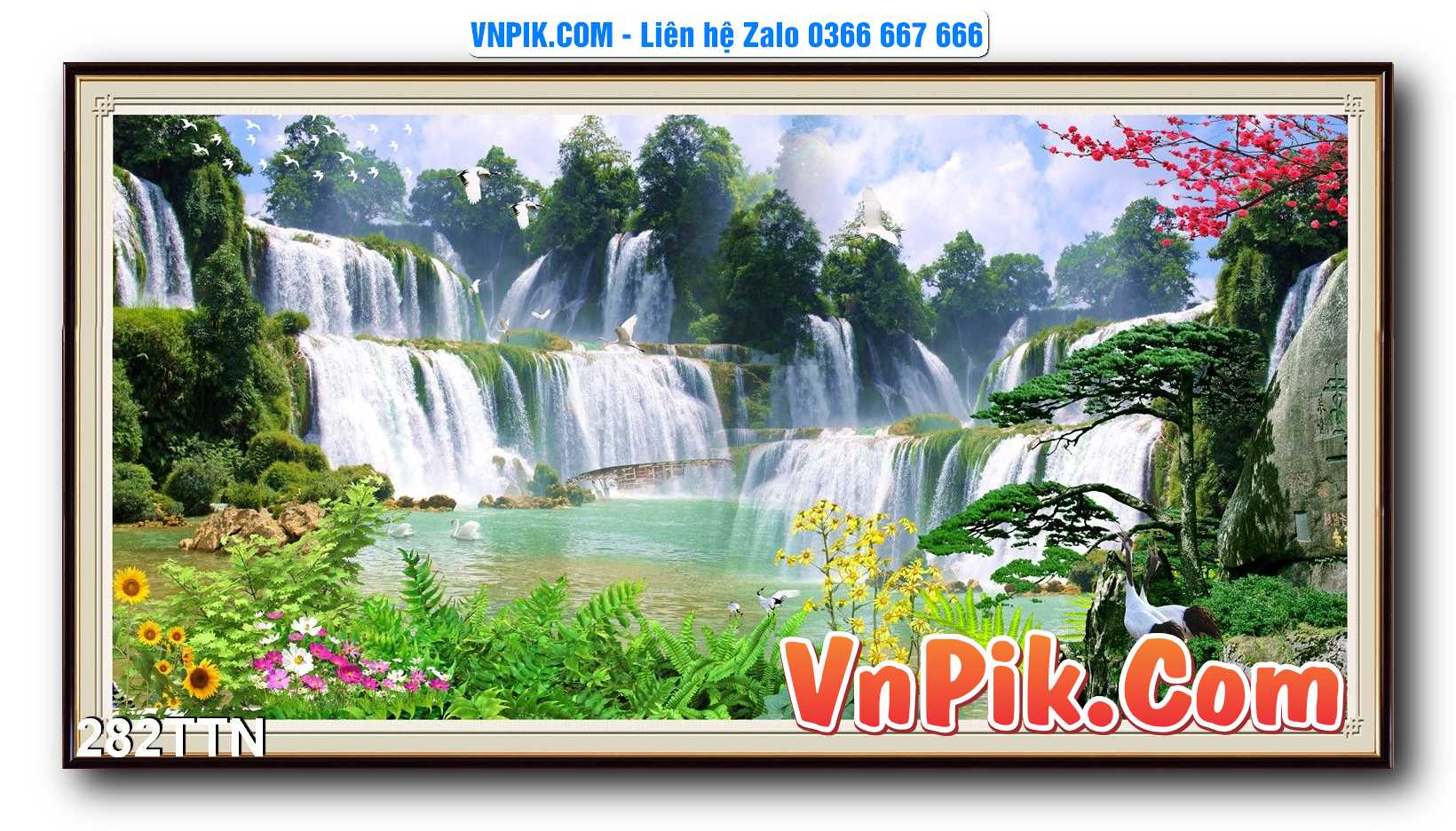 Tranh thác nước – Tranh phong thủy – Tranh treo tường mã 282TTN