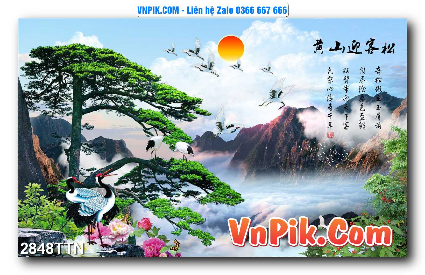 Tranh thác nước – Tranh phong thủy – Tranh treo tường mã 2848TTN