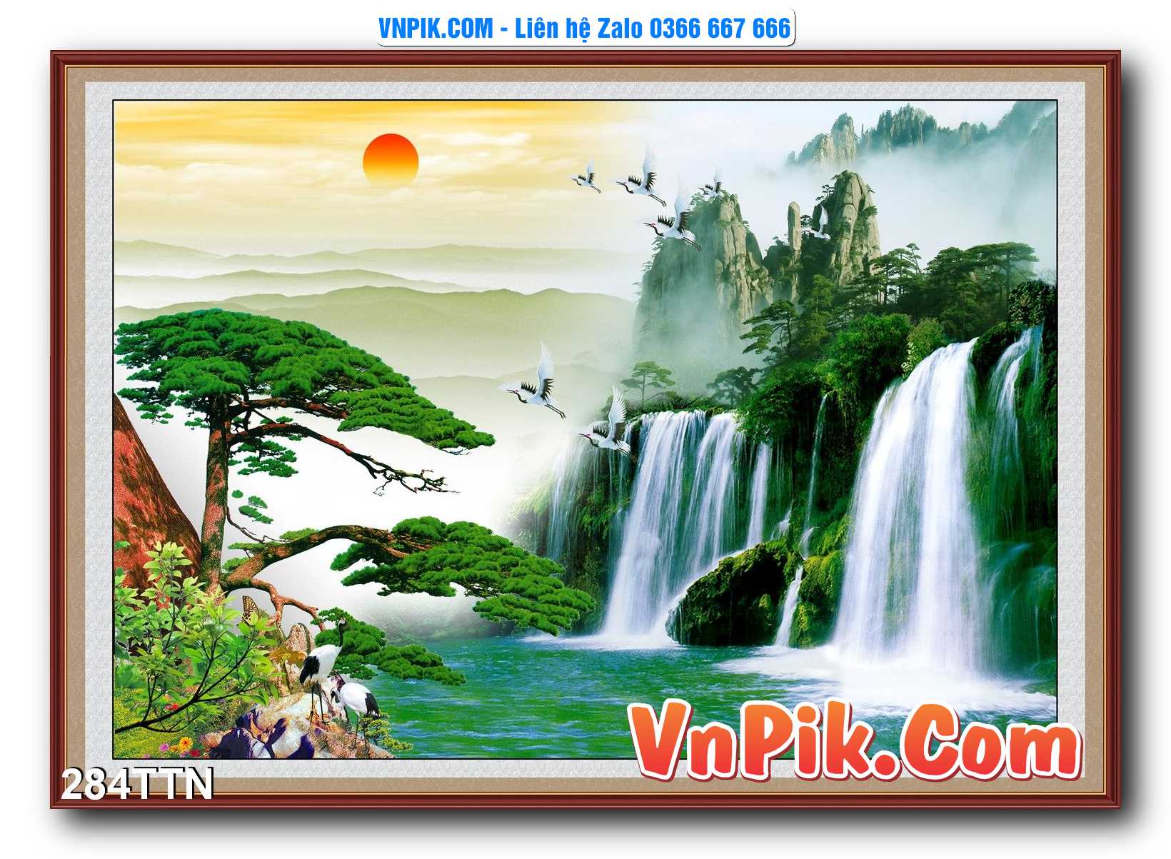 Tranh thác nước – Tranh phong thủy – Tranh treo tường mã 284TTN