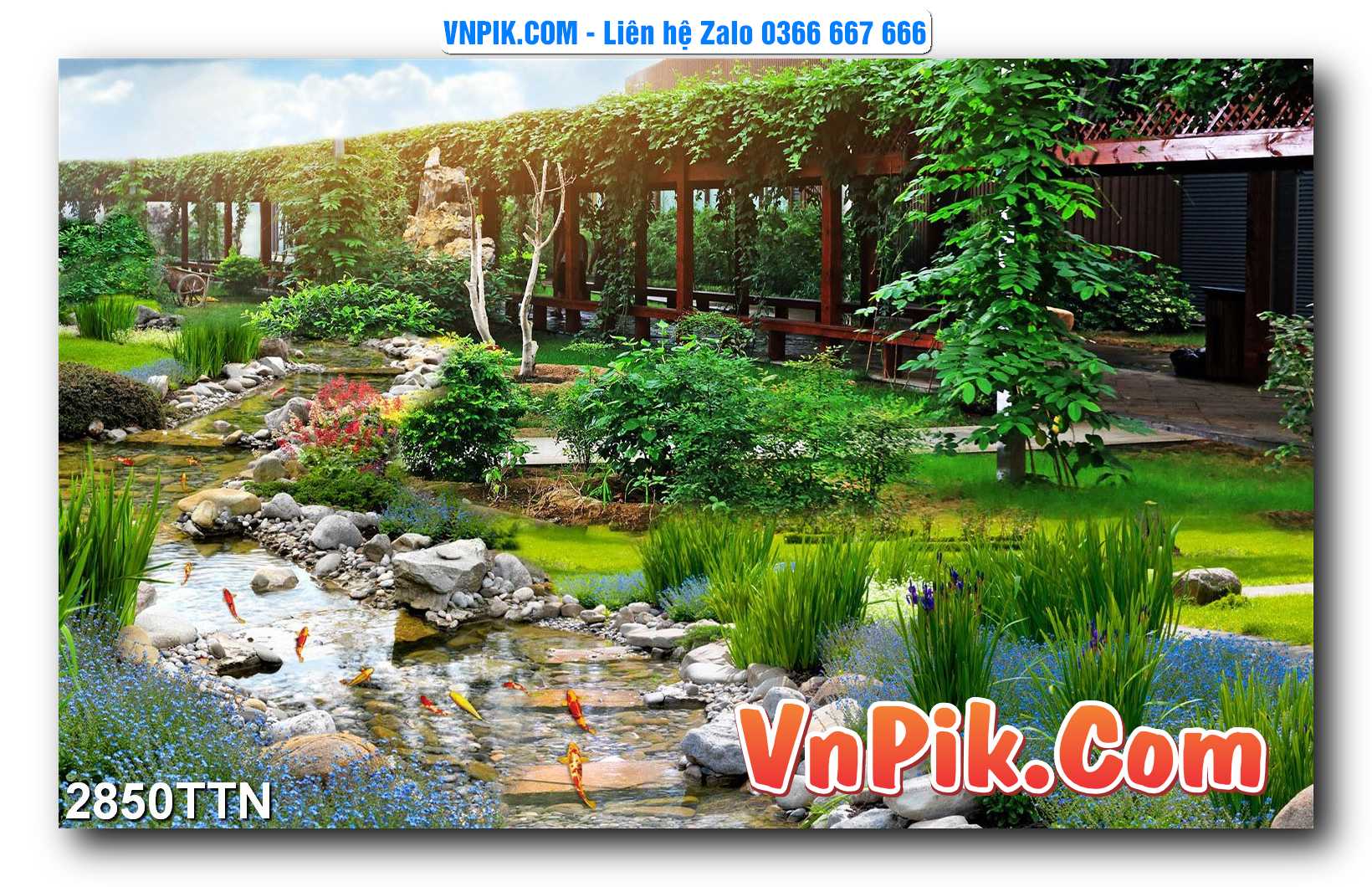 Tranh thác nước – Tranh phong thủy – Tranh treo tường mã 2850TTN