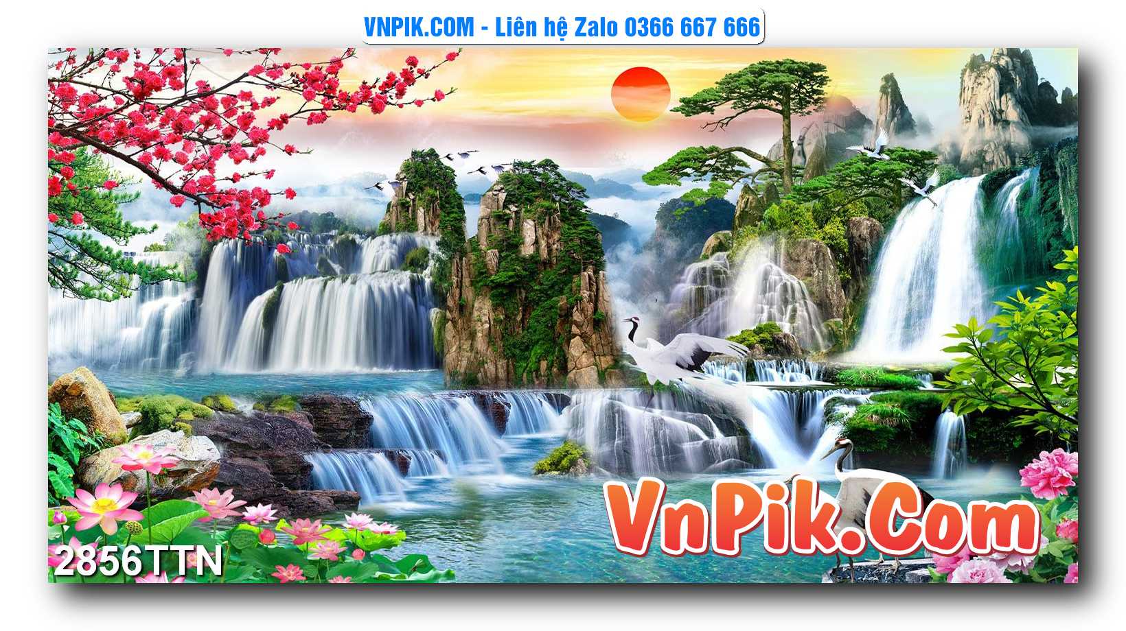 Tranh thác nước – Tranh phong thủy – Tranh treo tường mã 2856TTN