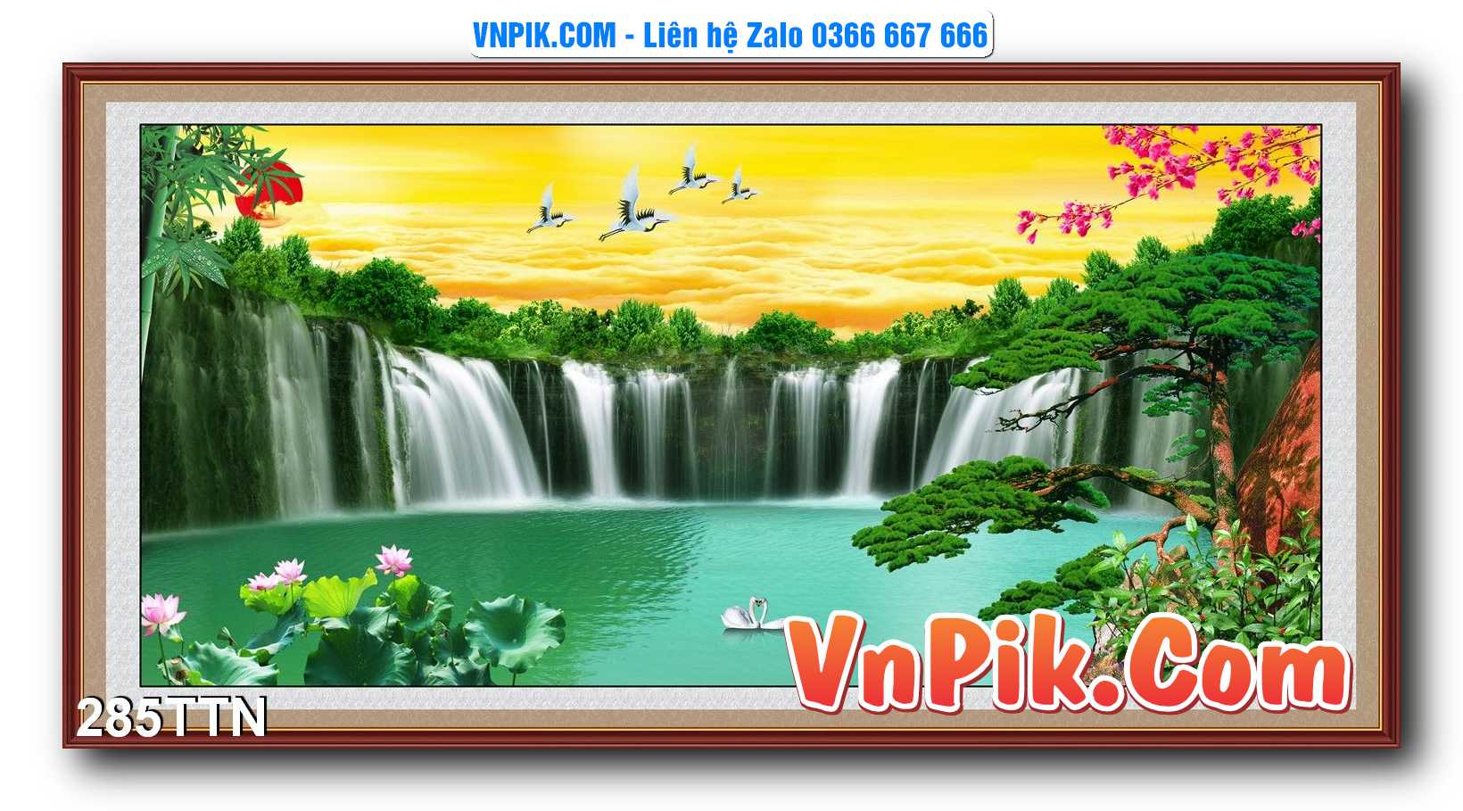 Tranh thác nước – Tranh phong thủy – Tranh treo tường mã 285TTN