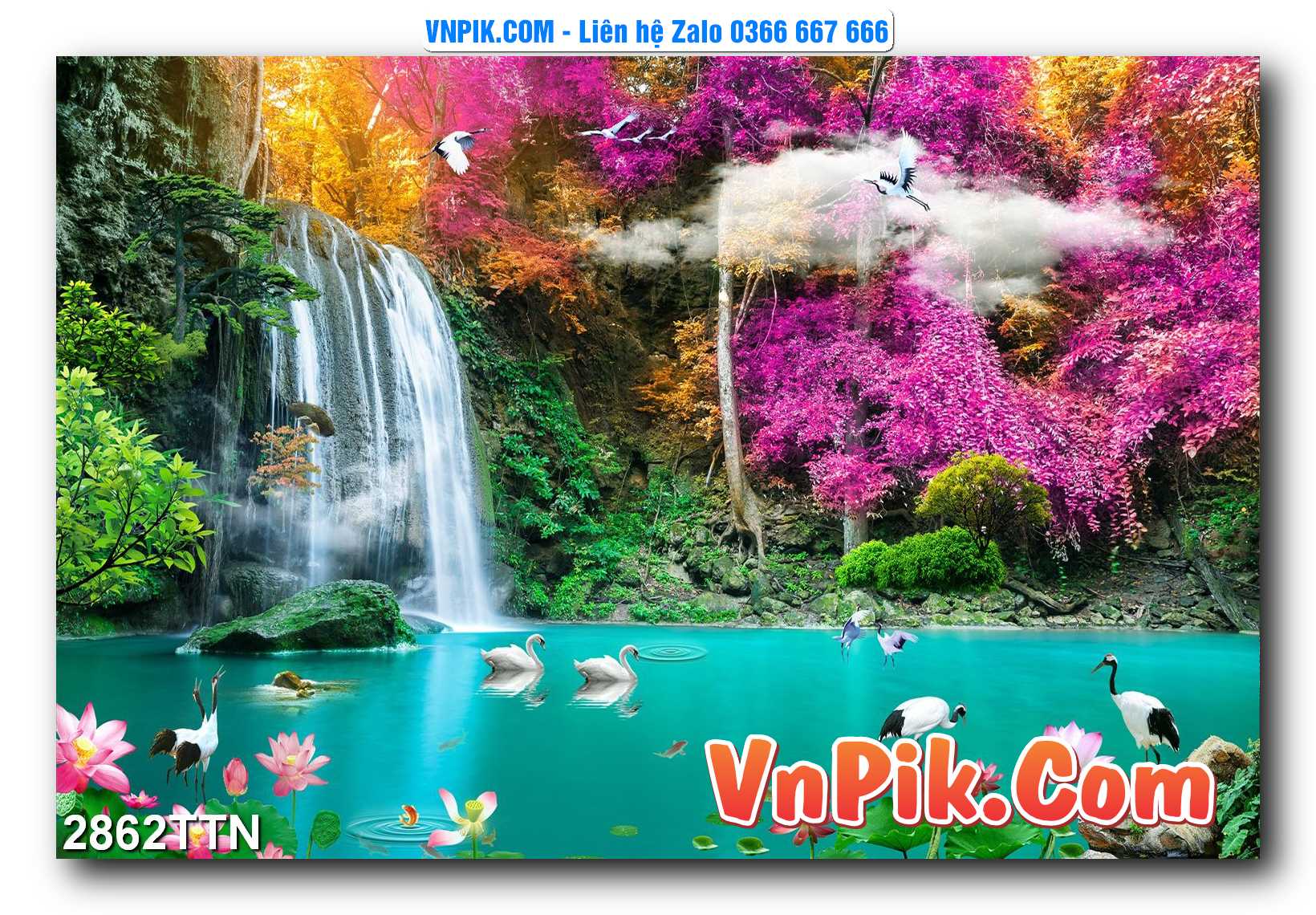 Tranh thác nước – Tranh phong thủy – Tranh treo tường mã 2862TTN