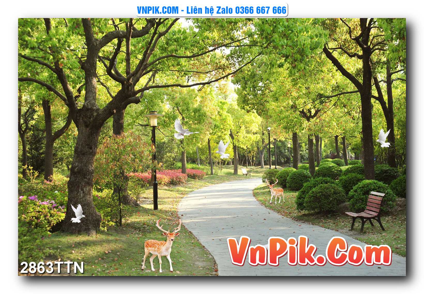 Tranh thác nước – Tranh phong thủy – Tranh treo tường mã 2863TTN