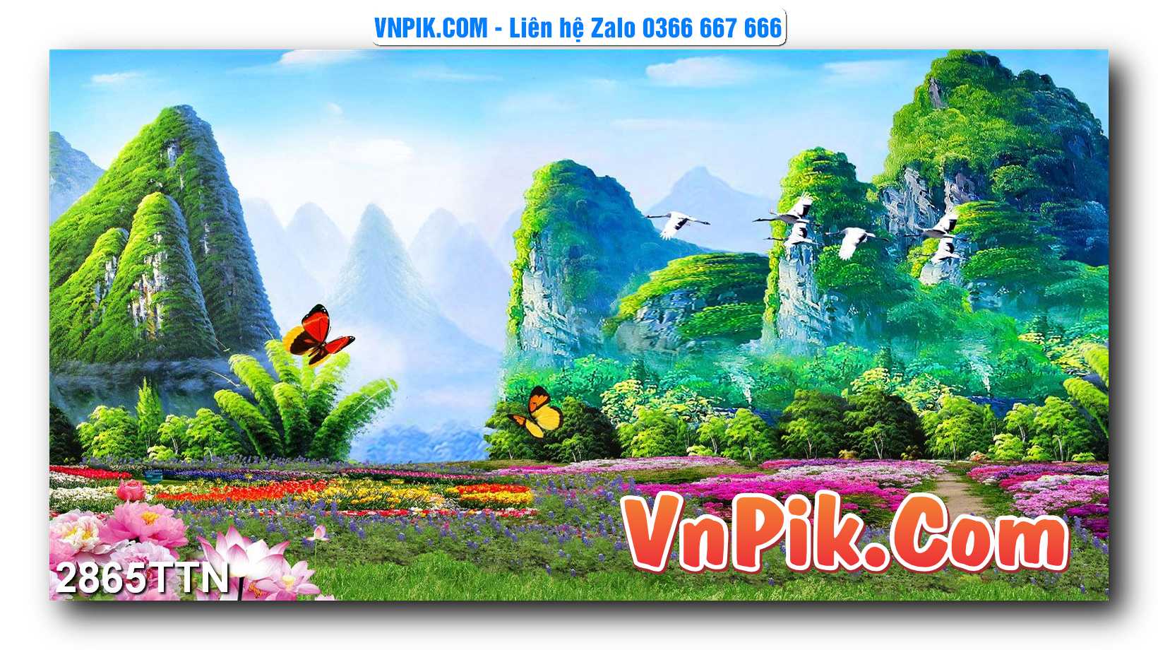 Tranh thác nước – Tranh phong thủy – Tranh treo tường mã 2865TTN