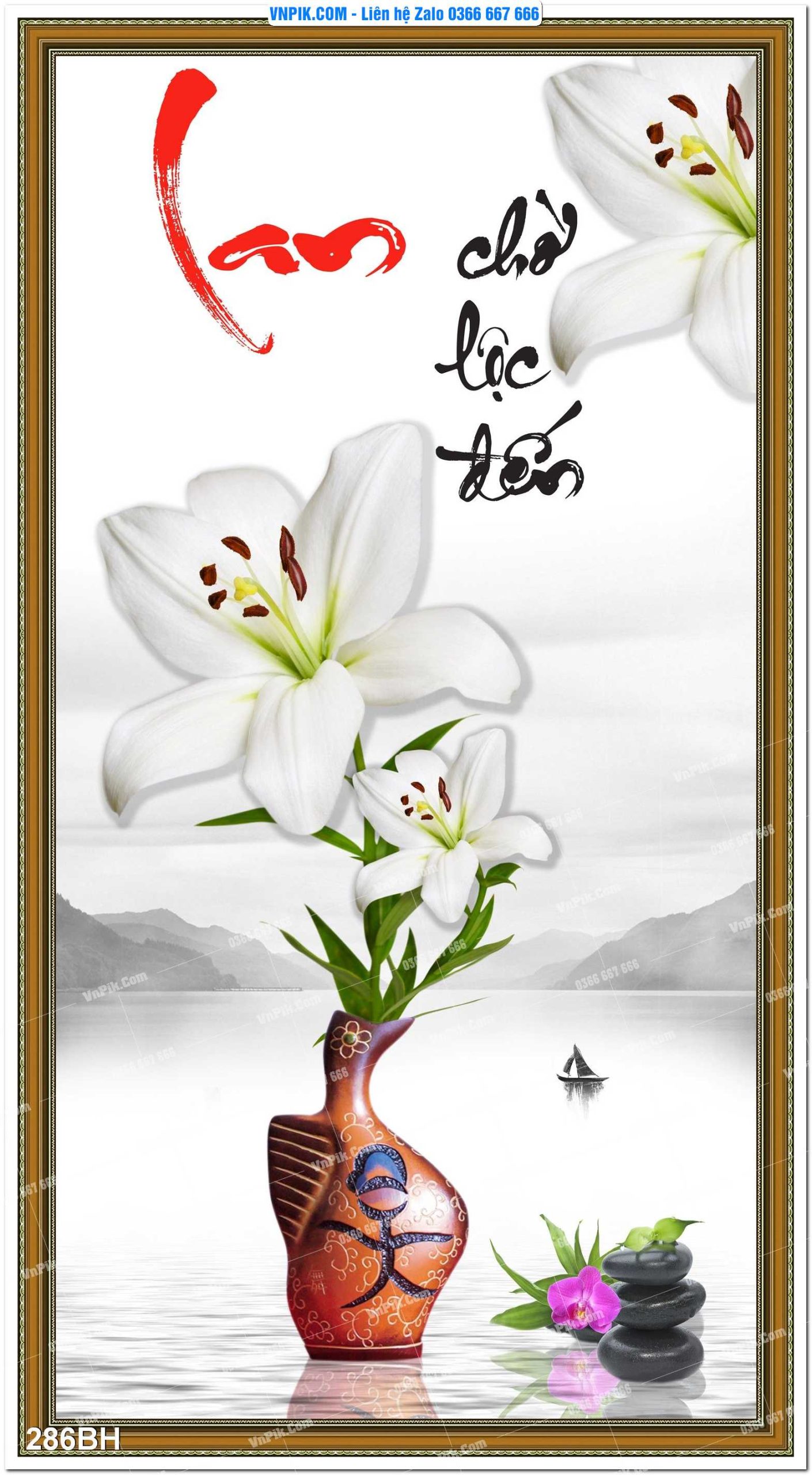 Tranh bình hoa nghệ thuật 286BH