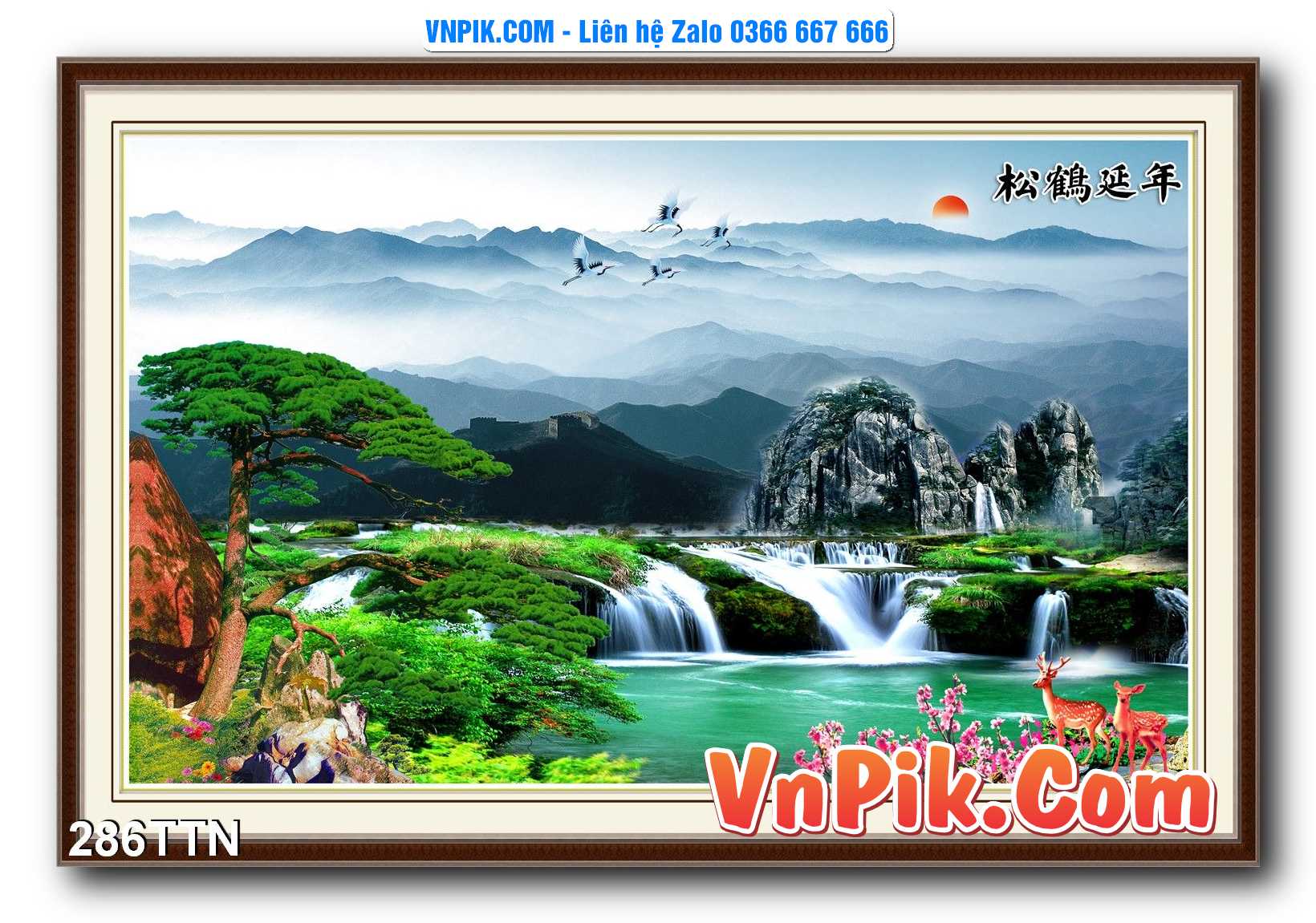 Tranh thác nước – Tranh phong thủy – Tranh treo tường mã 286TTN