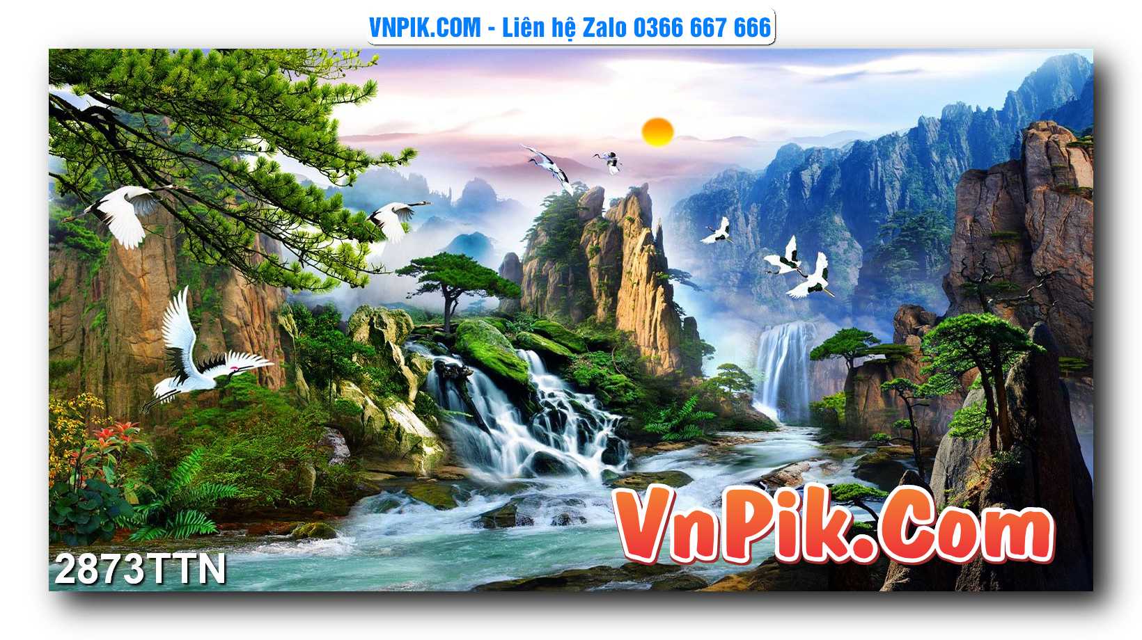 Tranh thác nước – Tranh phong thủy – Tranh treo tường mã 2873TTN