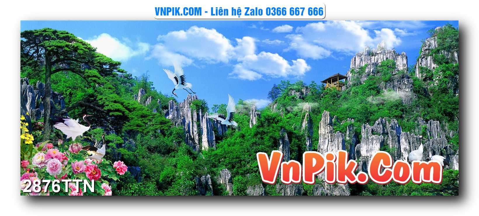 Tranh thác nước – Tranh phong thủy – Tranh treo tường mã 2876TTN